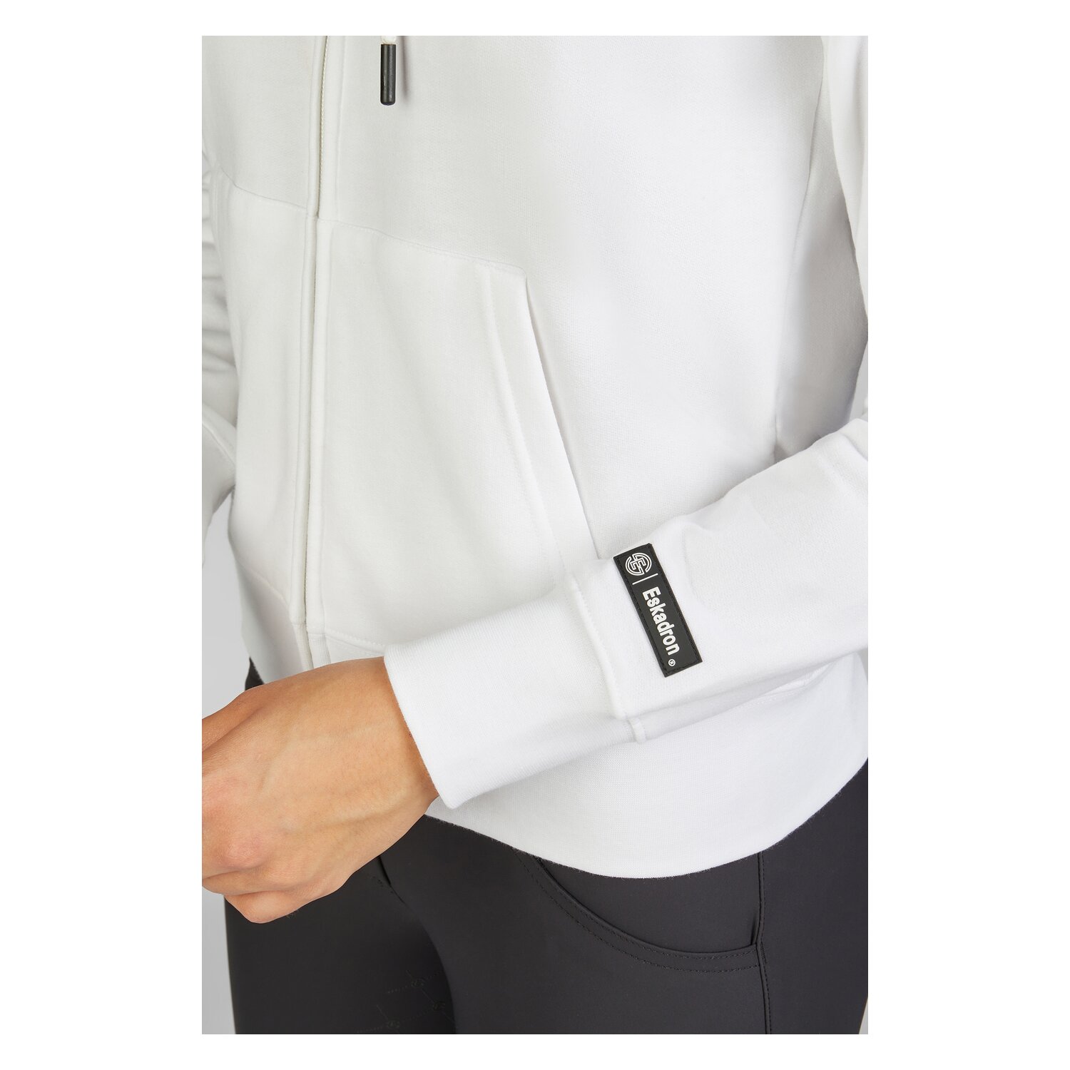 ESKADRON Dynamic Hoodie Tech-Jersey Zip-Hood - white