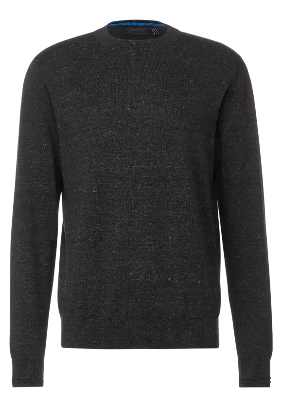 Basic Melange Pullover - anthra grey melange