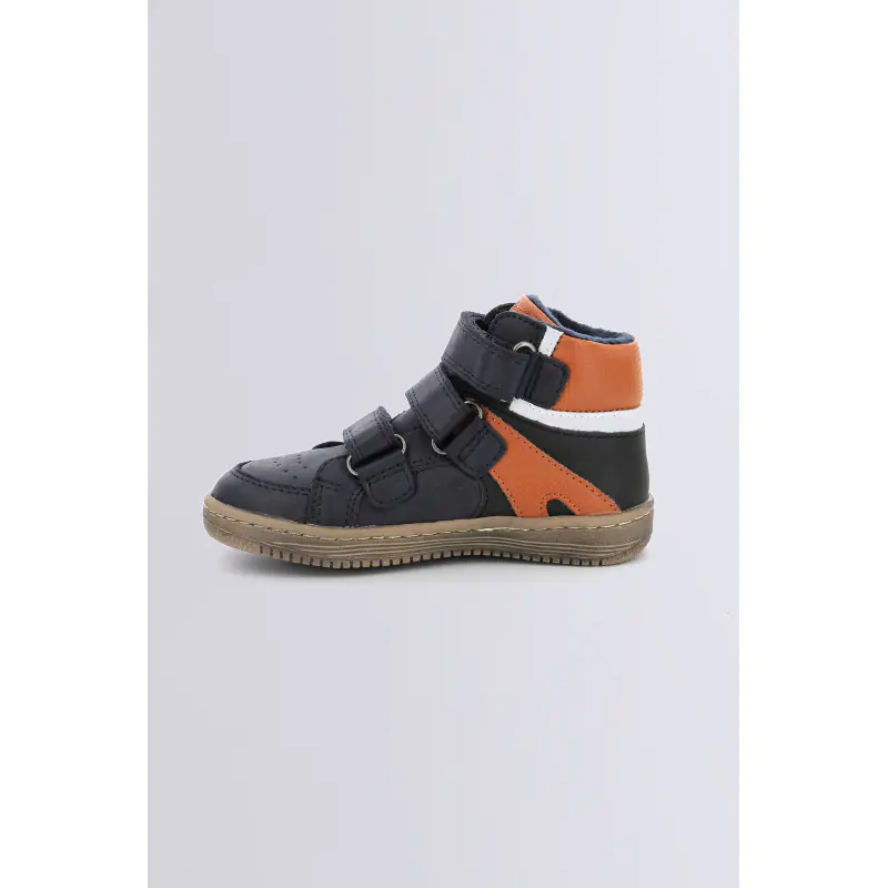 LOHAN NOIR CAMEL MARINE SNEAKERS HAUTES Synthetique Garçon