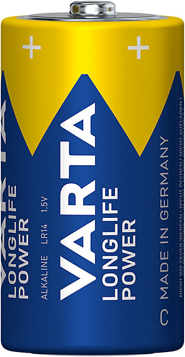 Pile alcaline C (LR14) Varta Long-life Power D, lot de 2