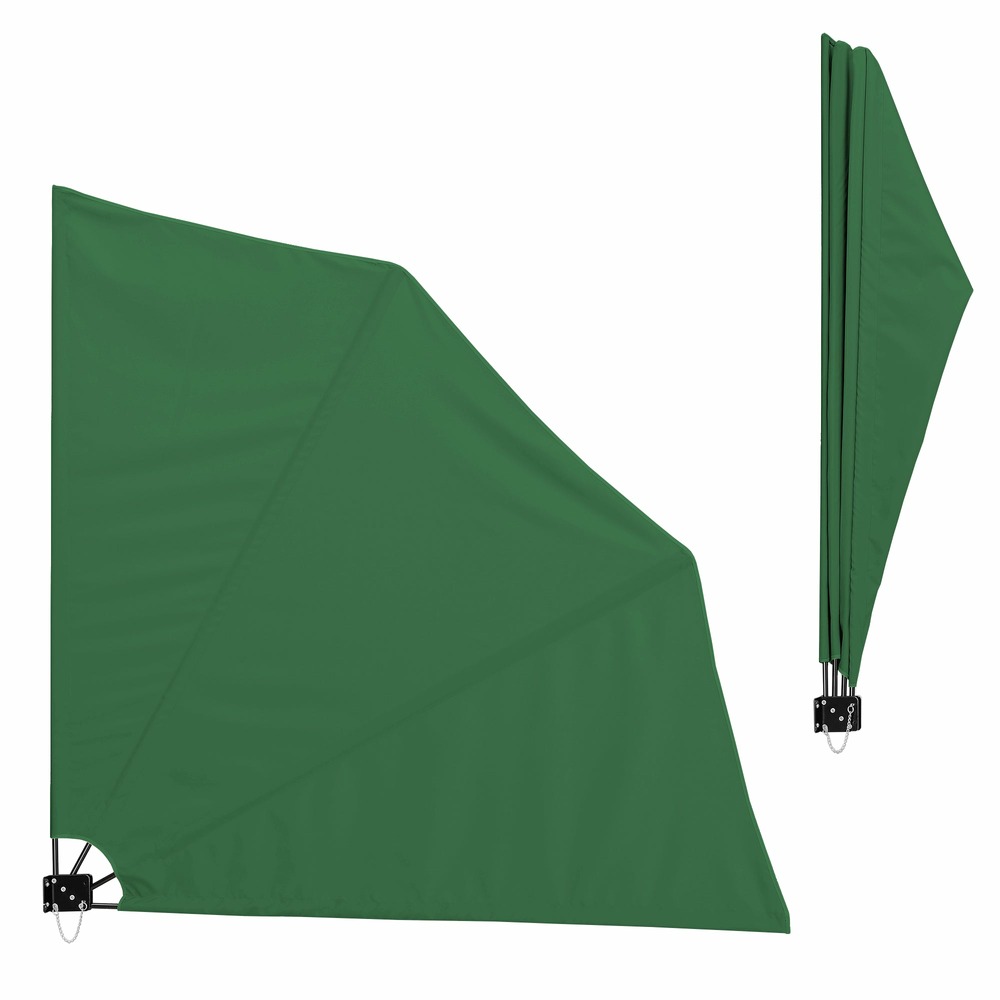 Parasol mural protection du soleil polyester 160 cm x 160 cm vert