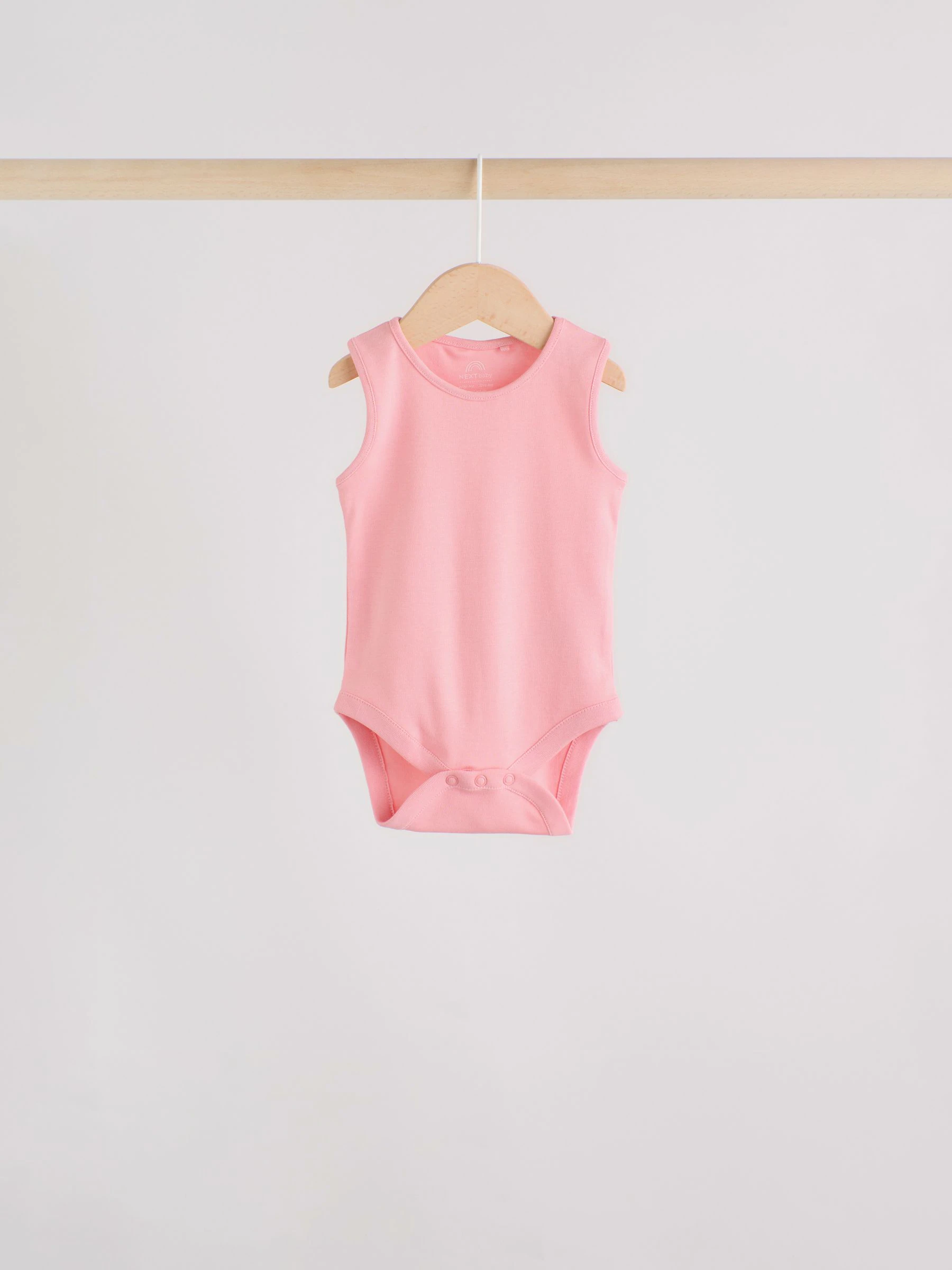 Roze/wit - Essentieel Vest Baby Bodysuits