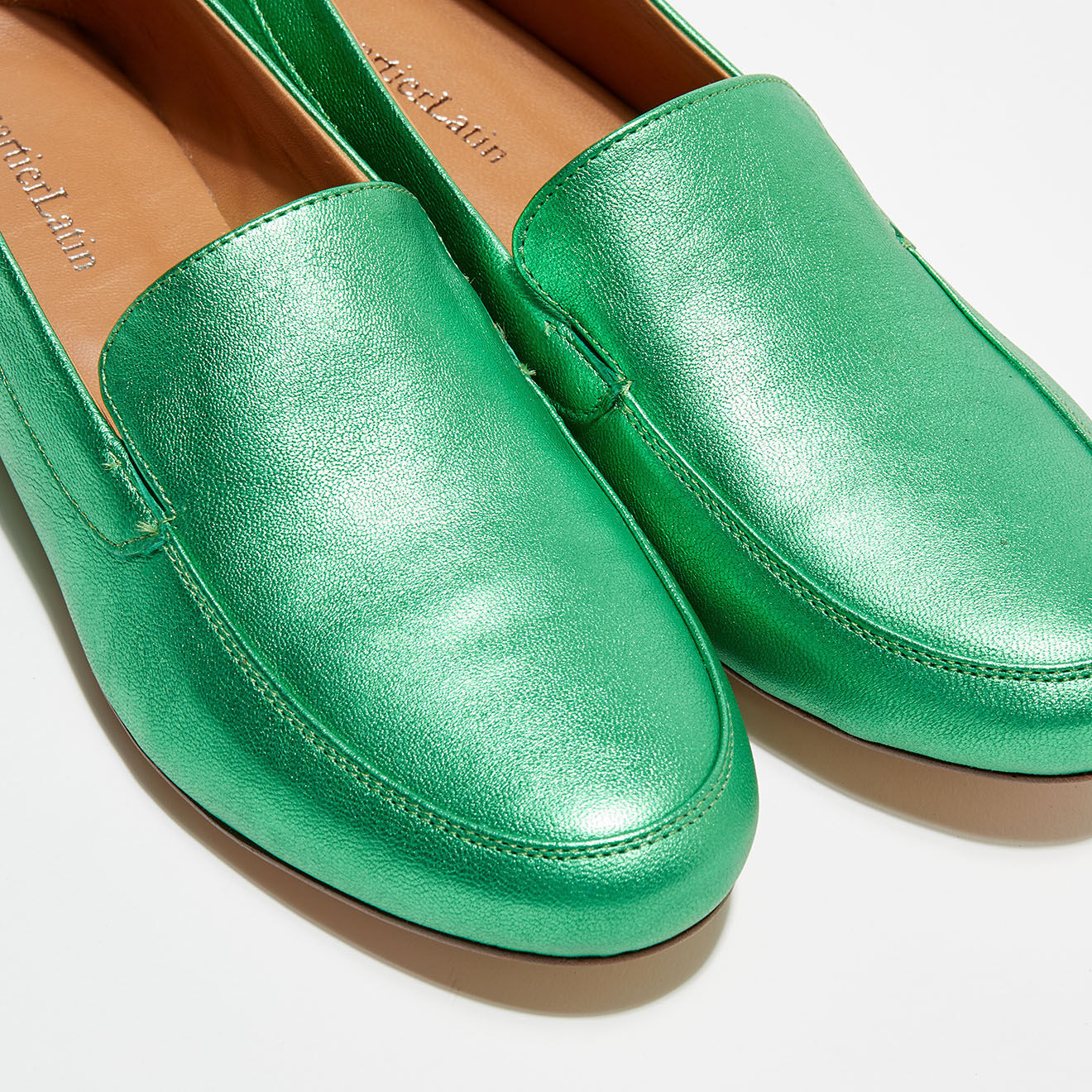Quartier Latin Mocassins en Cuir Love irisés verts