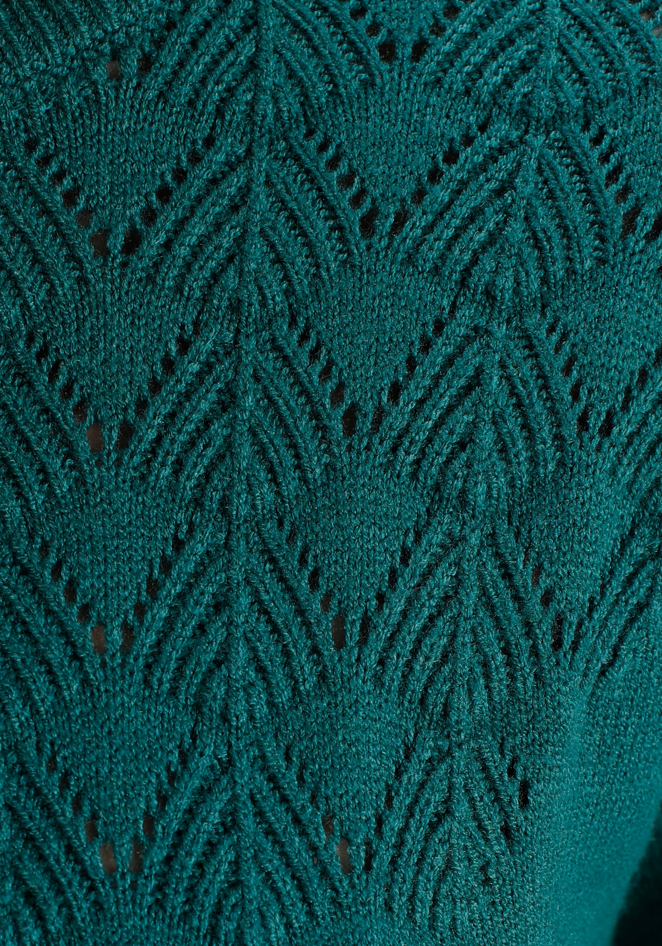 Tamaris Strickkleid Mini-Länge, modischer Ajourstrick