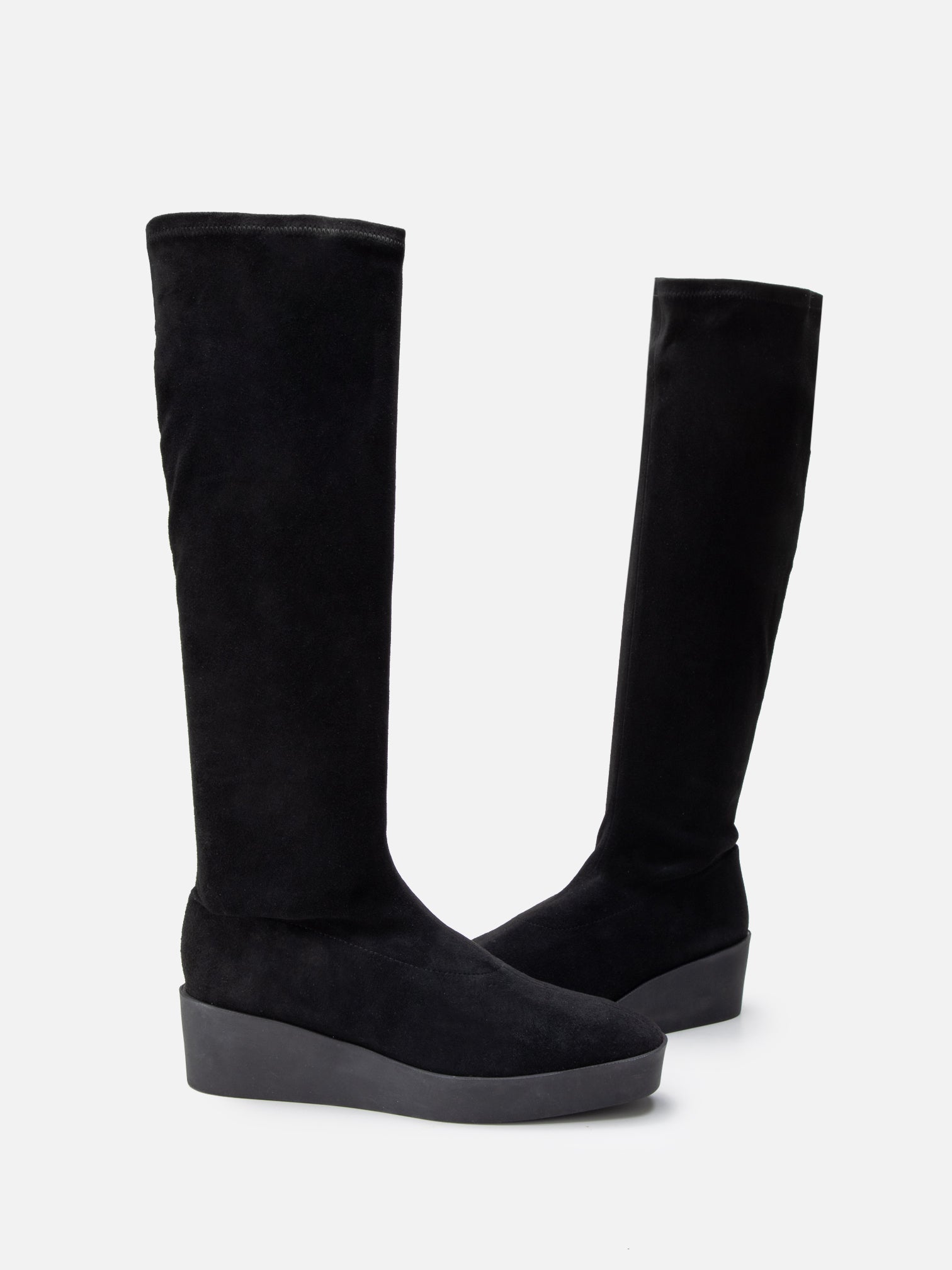LOANE, suede stretch black