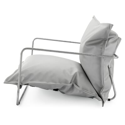 Sessel Finca, Hellgrau / Verzinkt