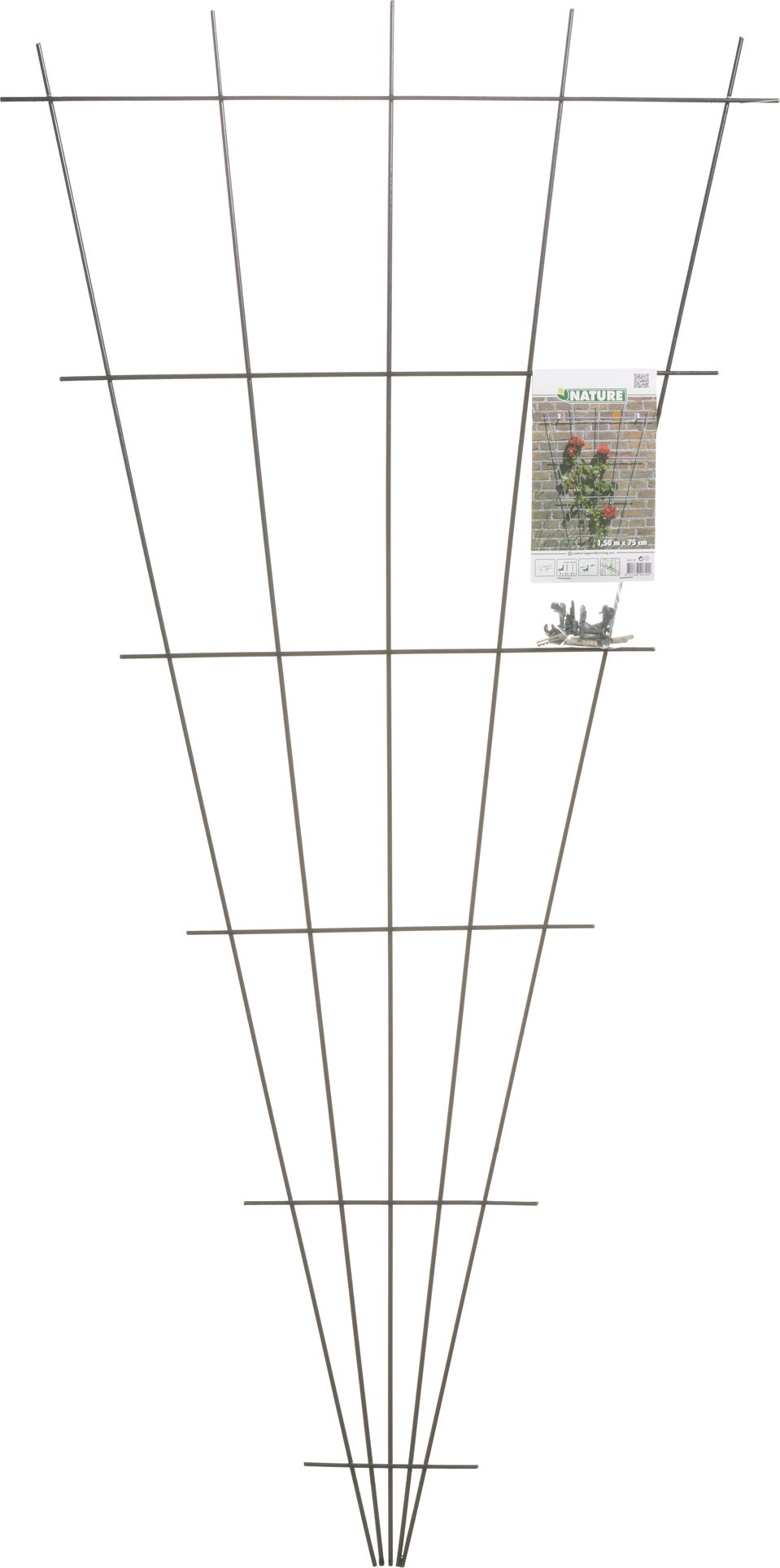 Nature metalen klimrek V-vorm 150x5/75cm groen