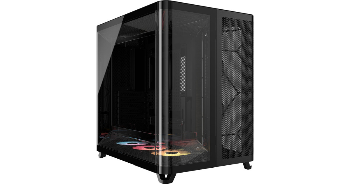 CorsairAIR 5400 RS-R ARGB  midi tower behuizing  (Zwart | 3x USB-C | RGB | Tempered Glass)