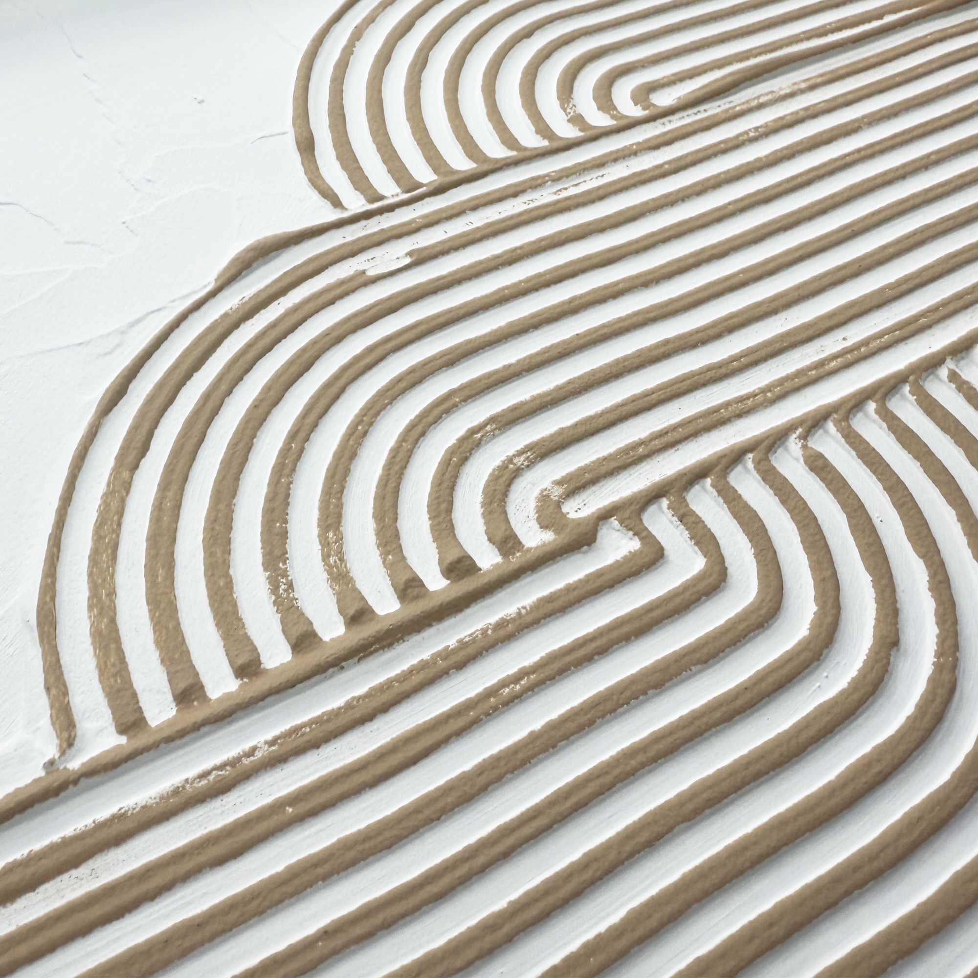 Reinders - Taupe bogen - Abstracte wanddecoratie set met structuur 30x40 cm - Beige