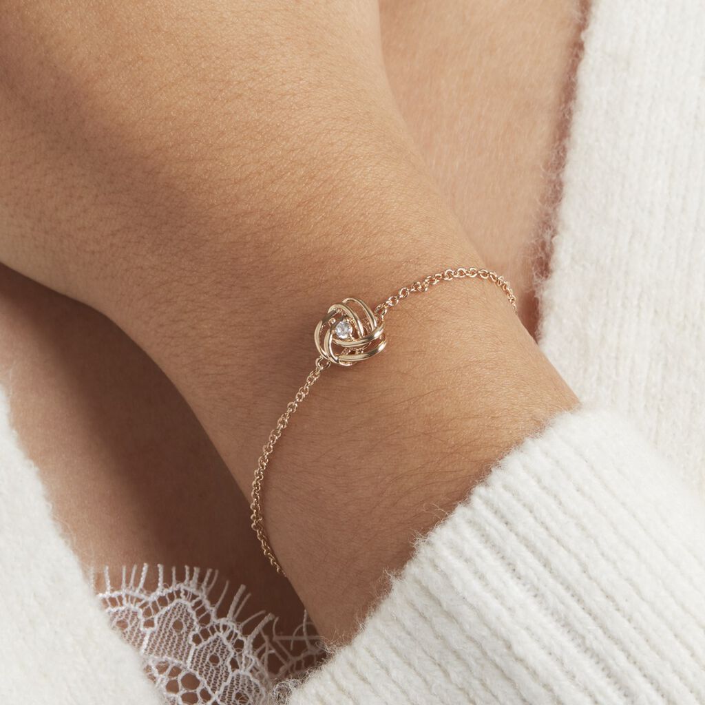 Bracelet Jonc Iwaki Plaqué Or Jaune Oxyde De Zirconium