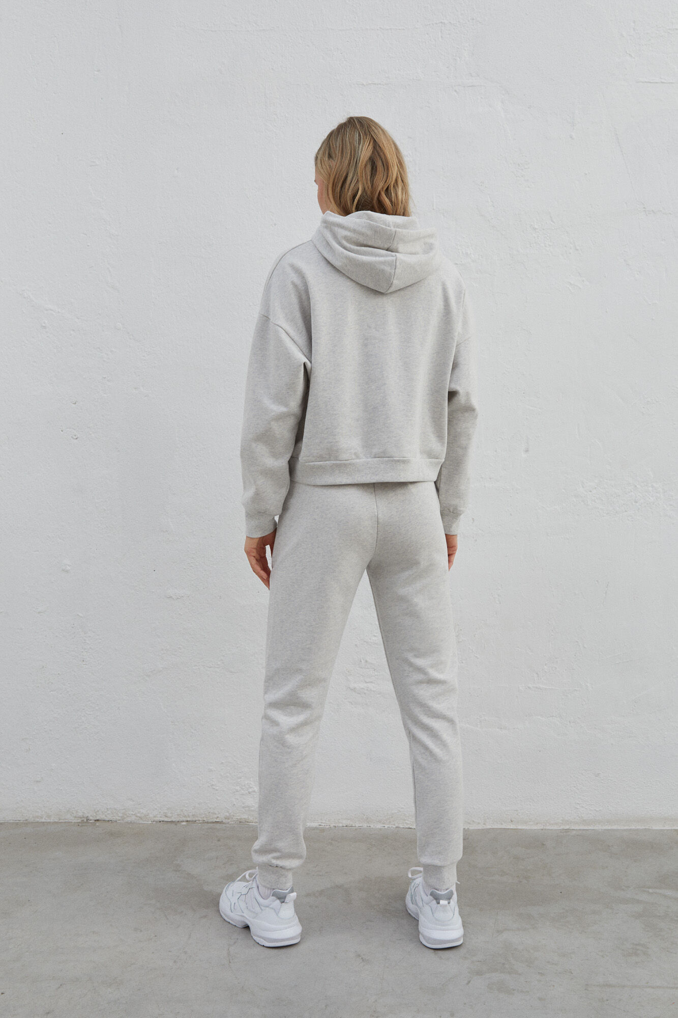 Calça jogger 100% algodão, cinza - cinza