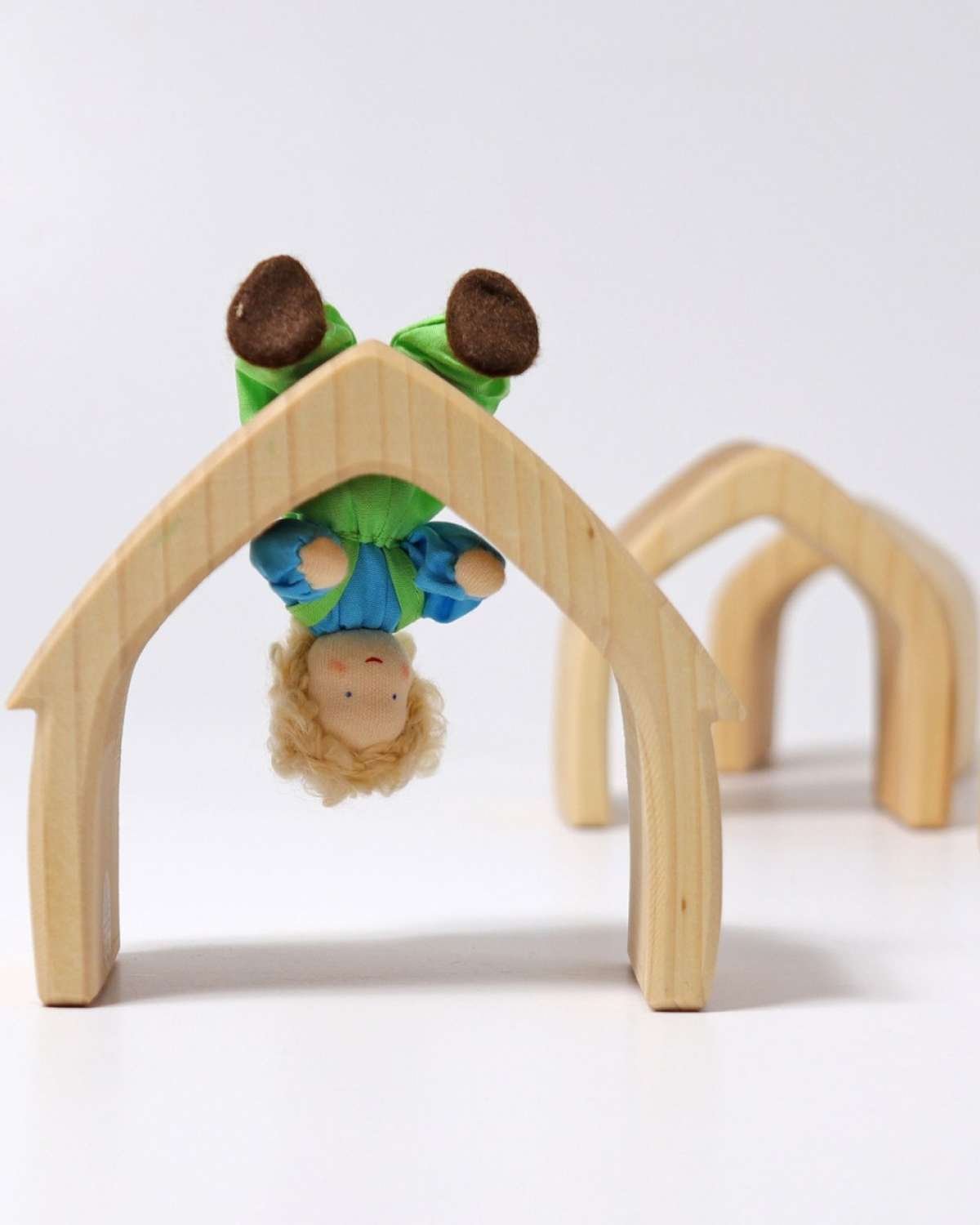 Dukke m/ fleksibel kropp – Liten 13cm – Håndlaget | Flexible Doll