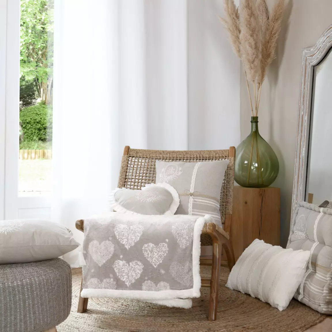 Plaid doux (130 x 160 cm) Adelaïde Beige