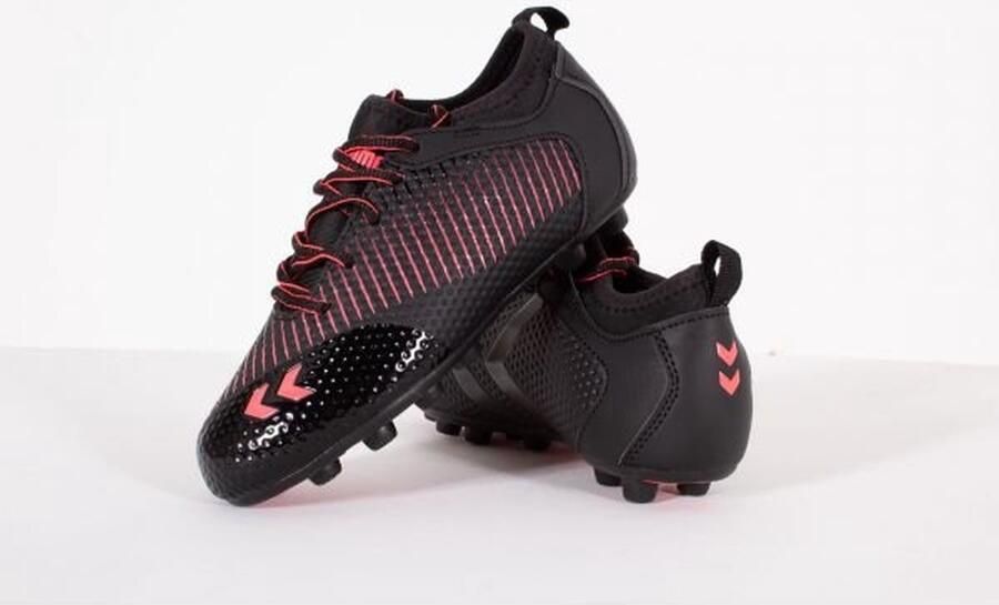 Hummel Zoom FG Jr. voetbalschoenen zwart rood Imitatieleer 31