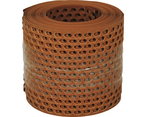 PROTEKTOR vogelwerings- en ventilatierooster met ovale perforatie, PVC rood, 5 m x 100 mm