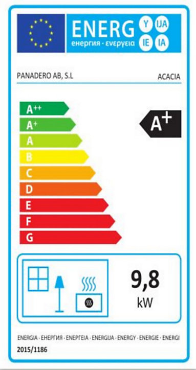 Poêle à bois en acier Panadero Acacia ecodesign 9.8kW 105m²