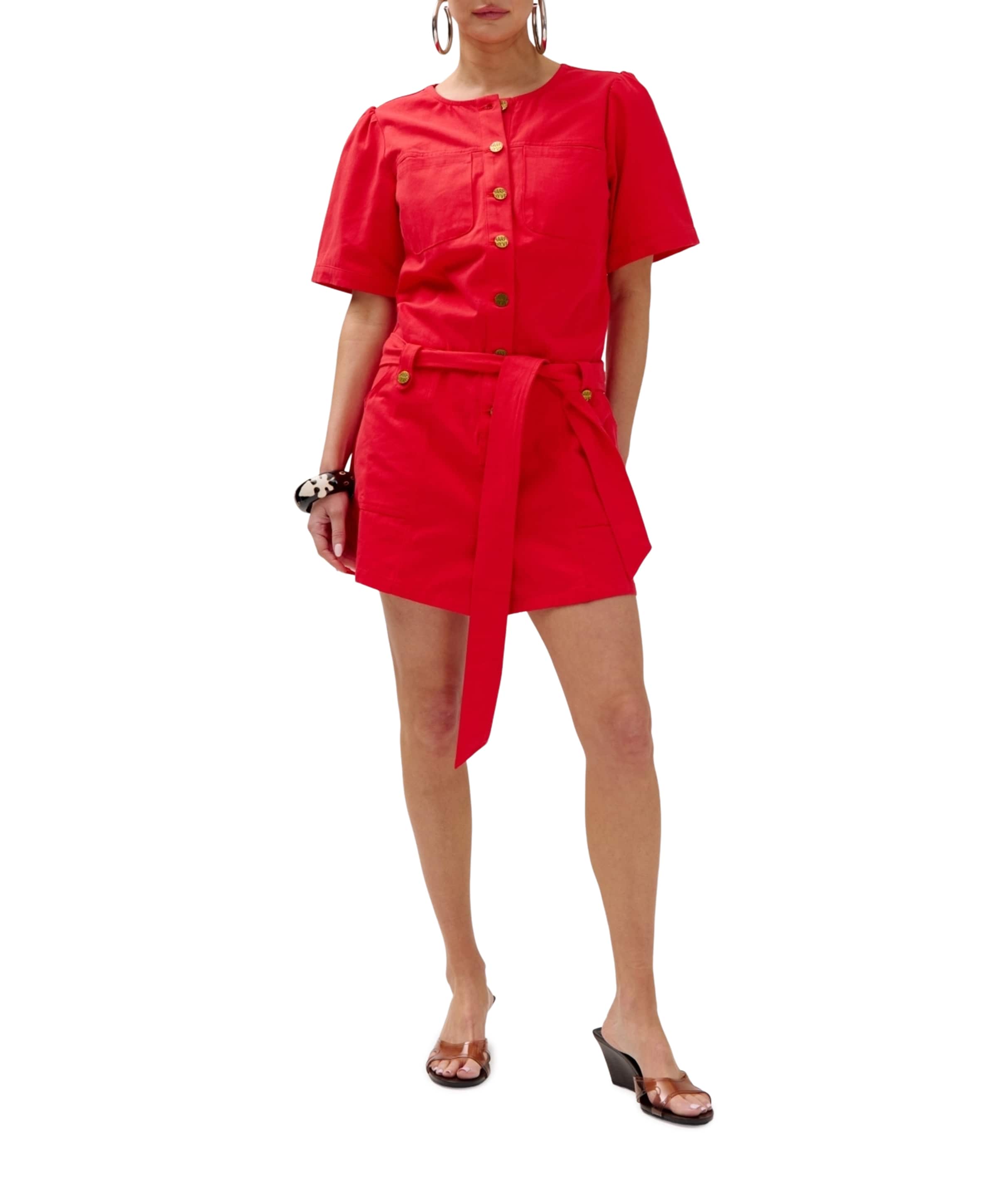 Harper & Yve YAEL-JS dames jumpsuit rood