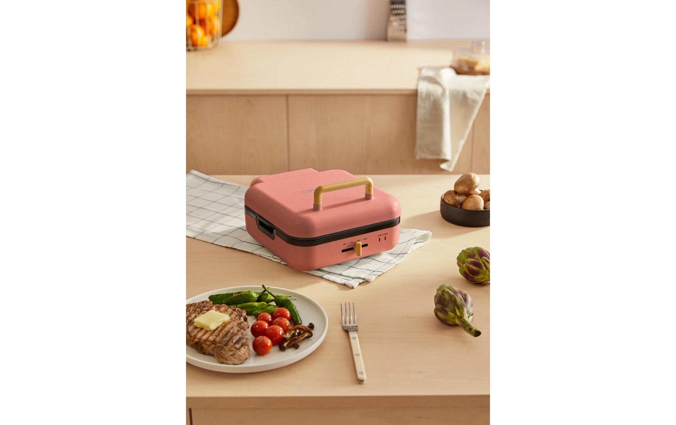 Waffeleisen Stone Studio Pro - 180° Terrakotta<br>Multifunktionaler Kontaktgrill mit einstellbarer Temperatur und Antihaftfläche