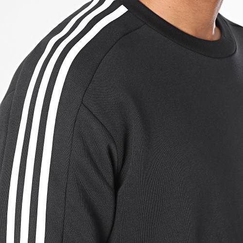 Sweat Crewneck A Bandes 3 Stripes IB4027 Noir