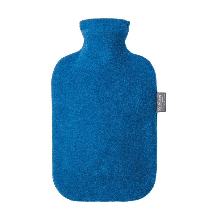 fashy Wärmflasche Thermoplastik mit Vlies Bezug 2l Saphir 1 Stk