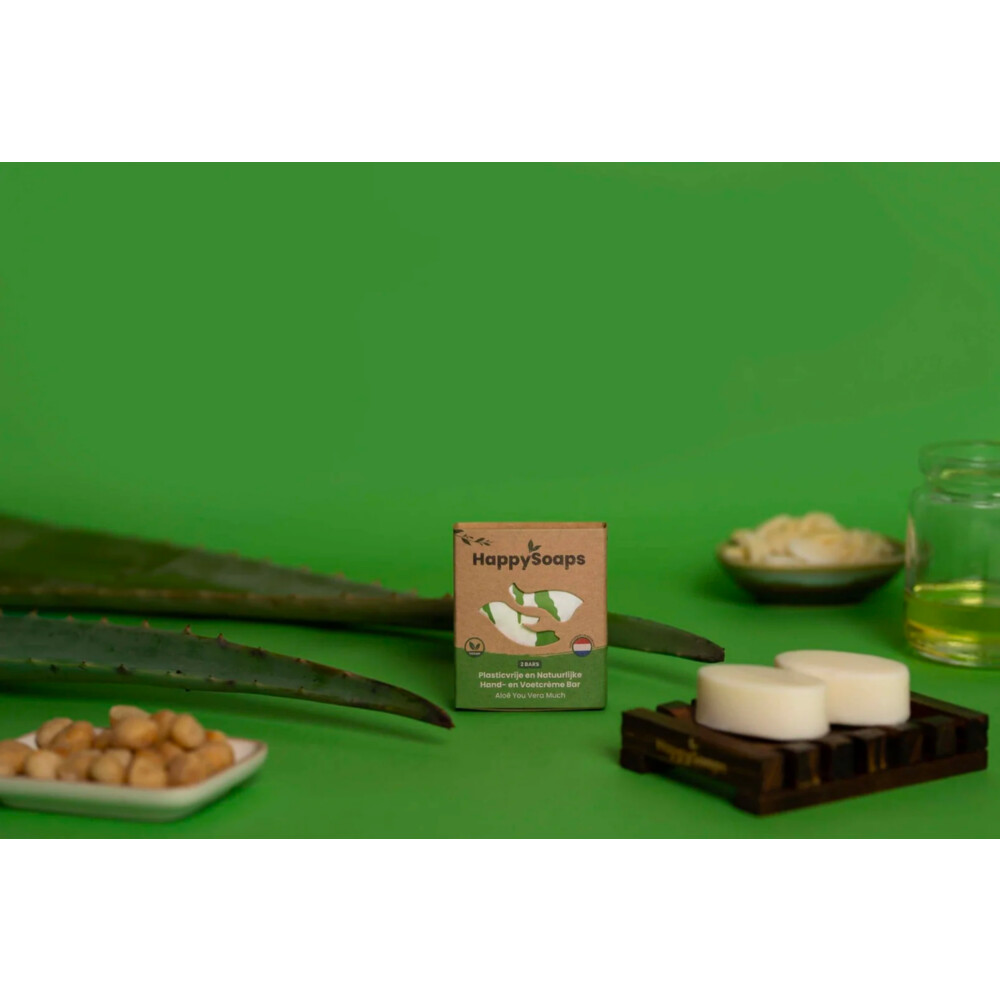 HappySoaps Hand- en Voetcrème Bar Aloë You Vera Much40 gr