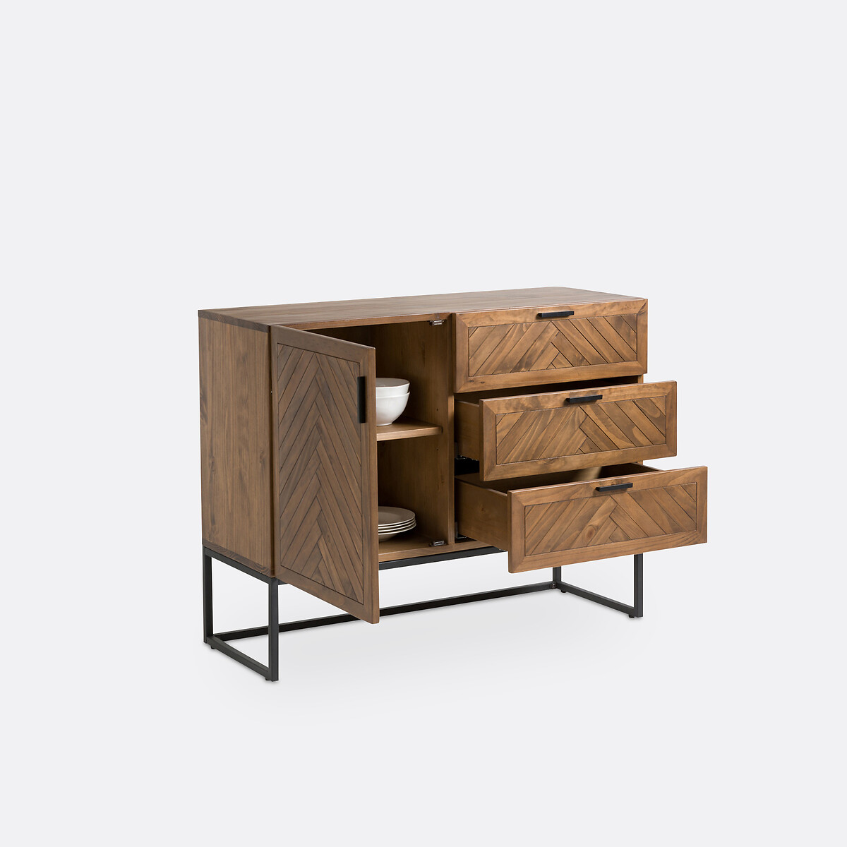 LA REDOUTE INTERIEURS<br>Aparador com 1 porta e 3 gavetas, Nottingham