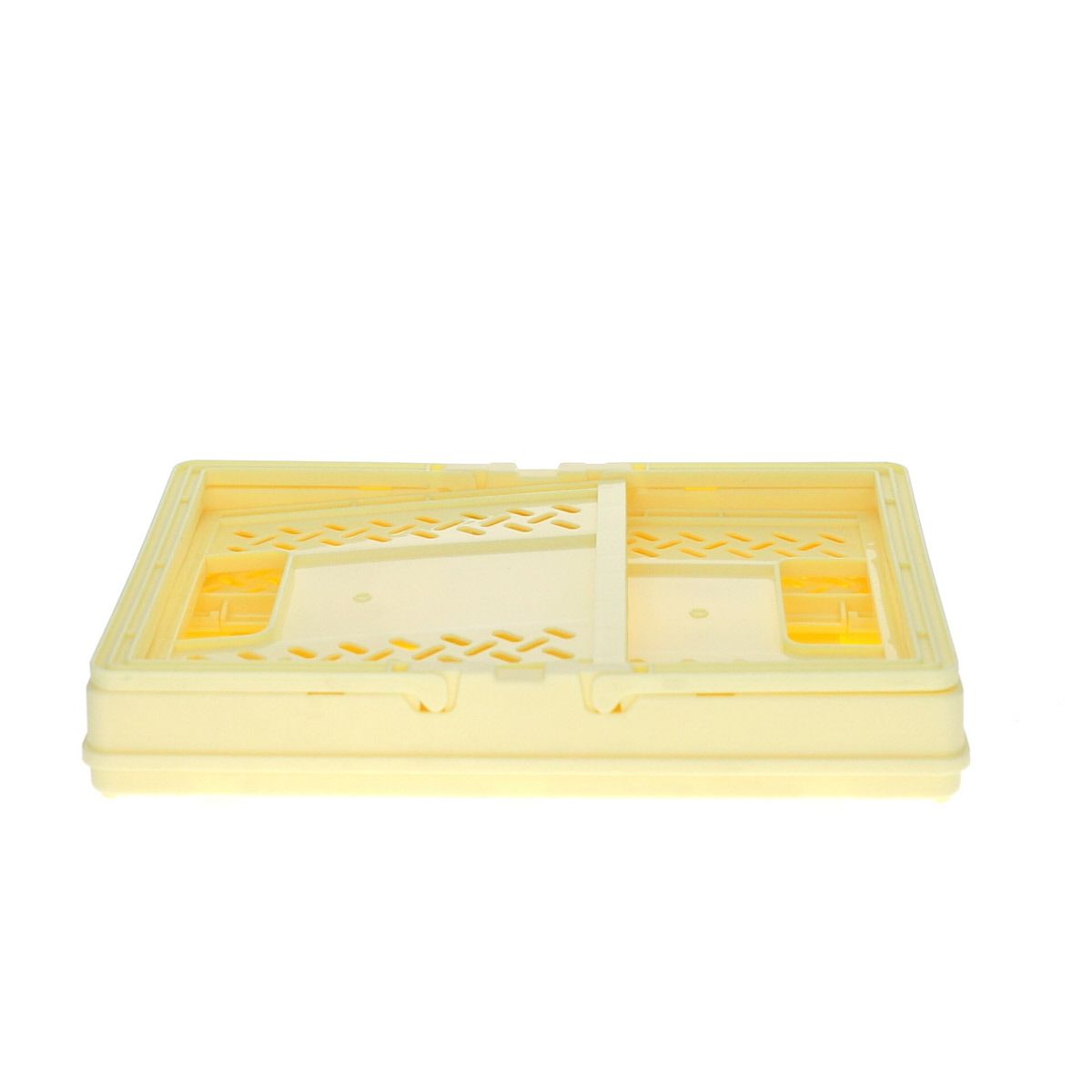 Caisse de rangement pliable en plastique jaune Roodoudou