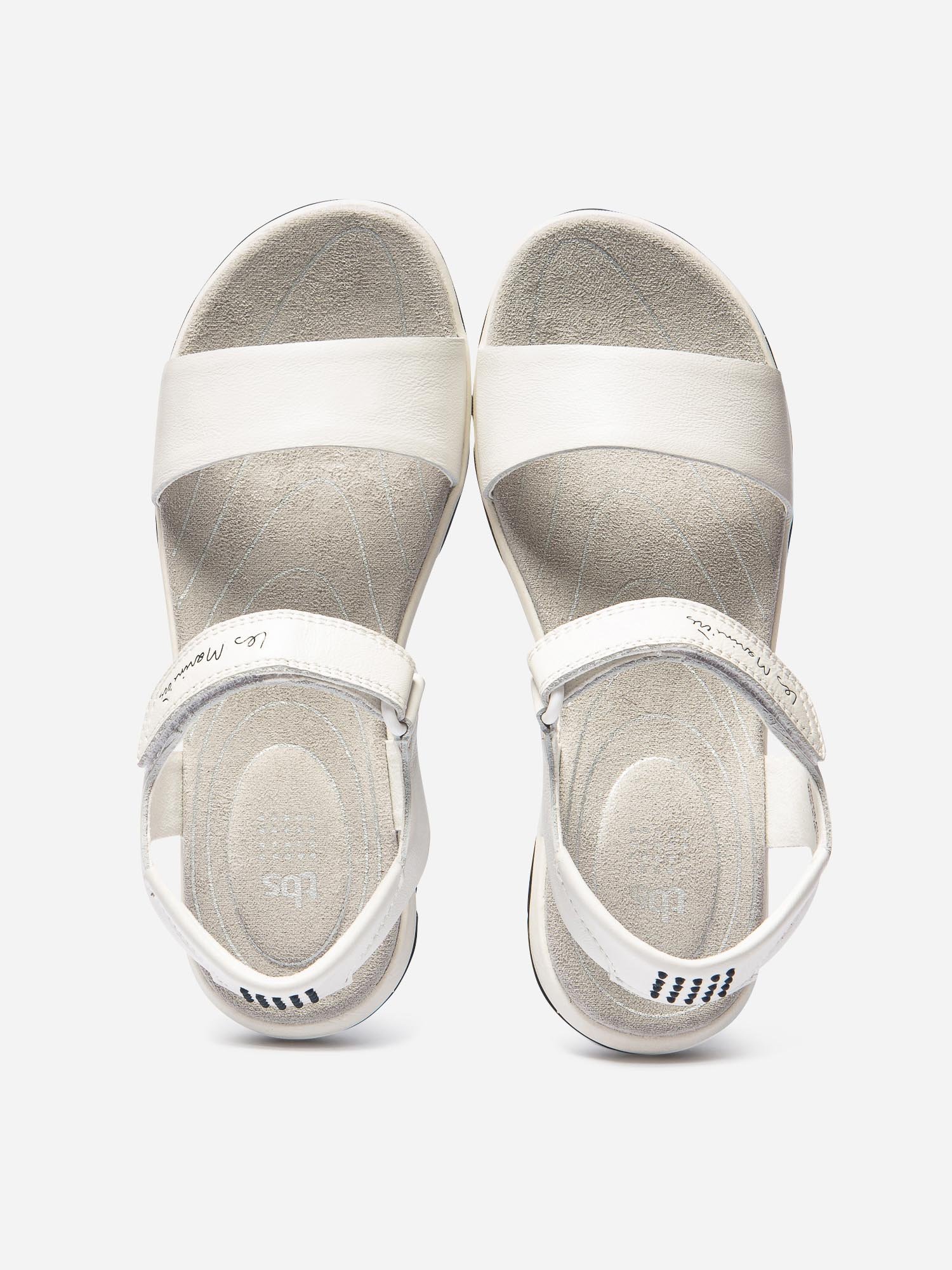 Sandales Femme Légères Cuir Blanc