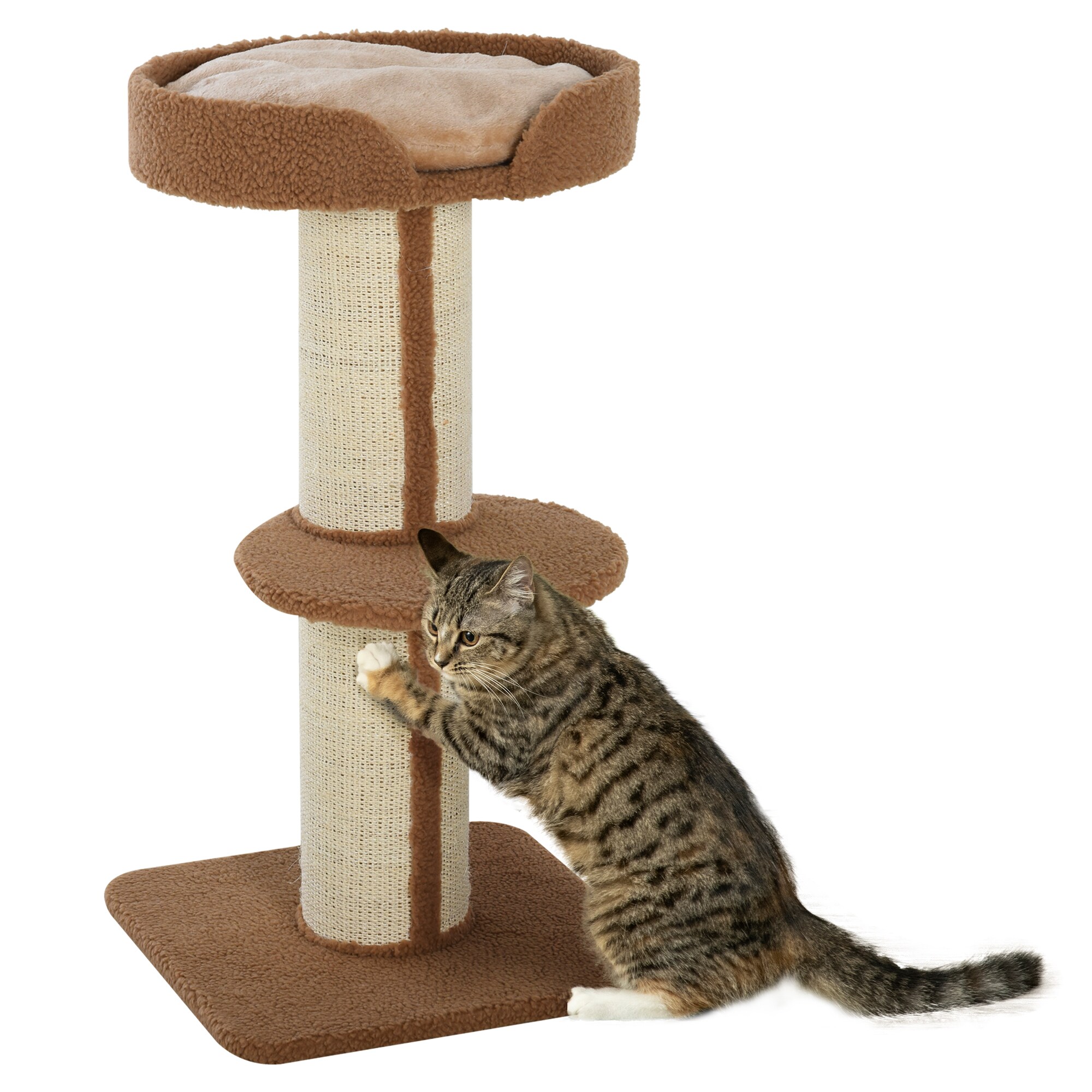 PawHut Kratzbaum mit Plattform blau 45L x 45B x 91H cm
