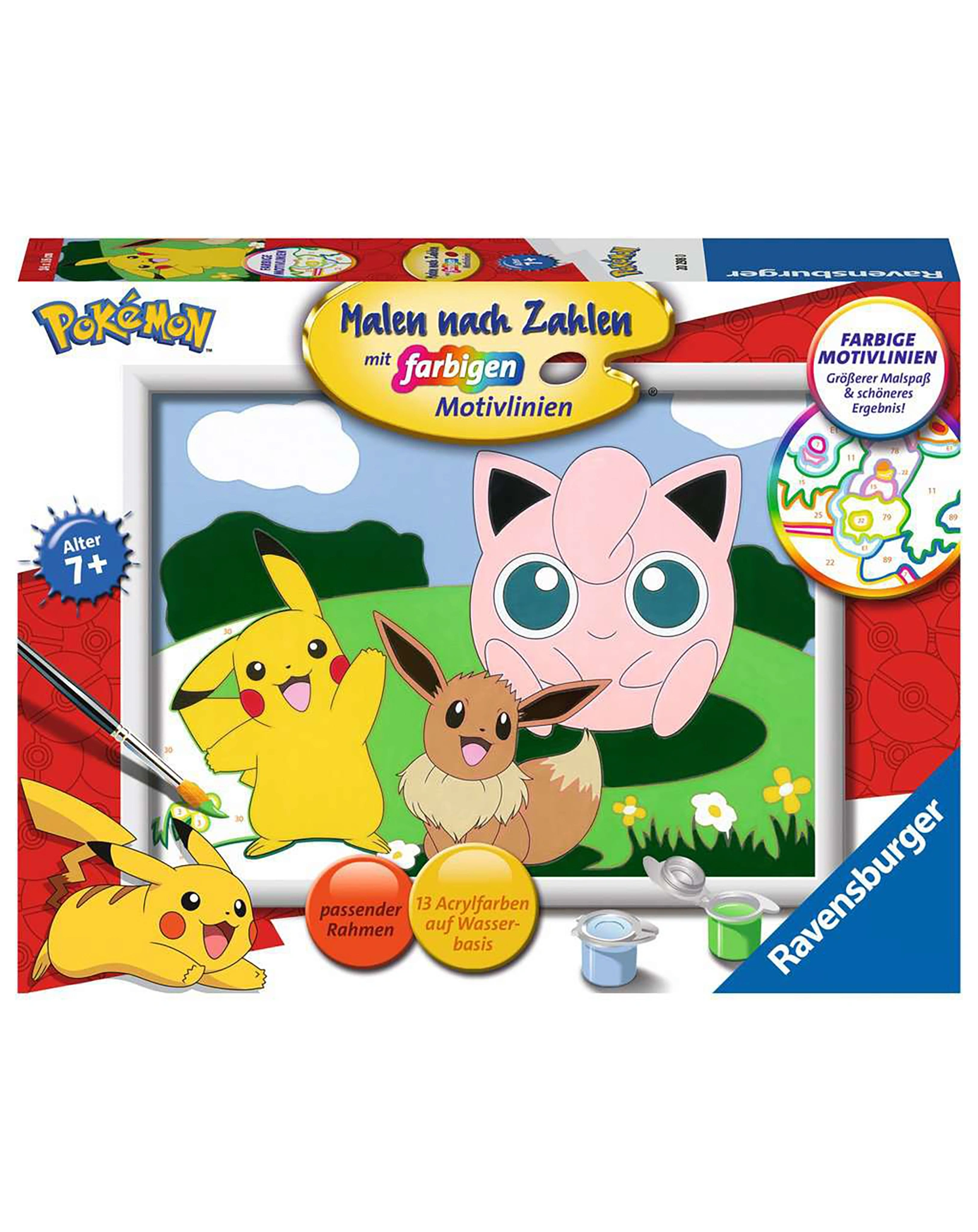Mal-Set MALEN NACH ZAHLEN – POKÉMON ABENTEUER in bunt