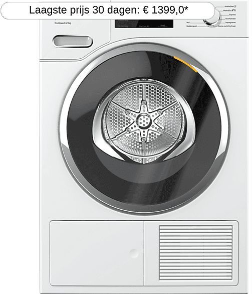 Miele TWH 780 WP EcoSpeed - Warmtepompdroger - 9 Kg - 66 dB - Energielabel C