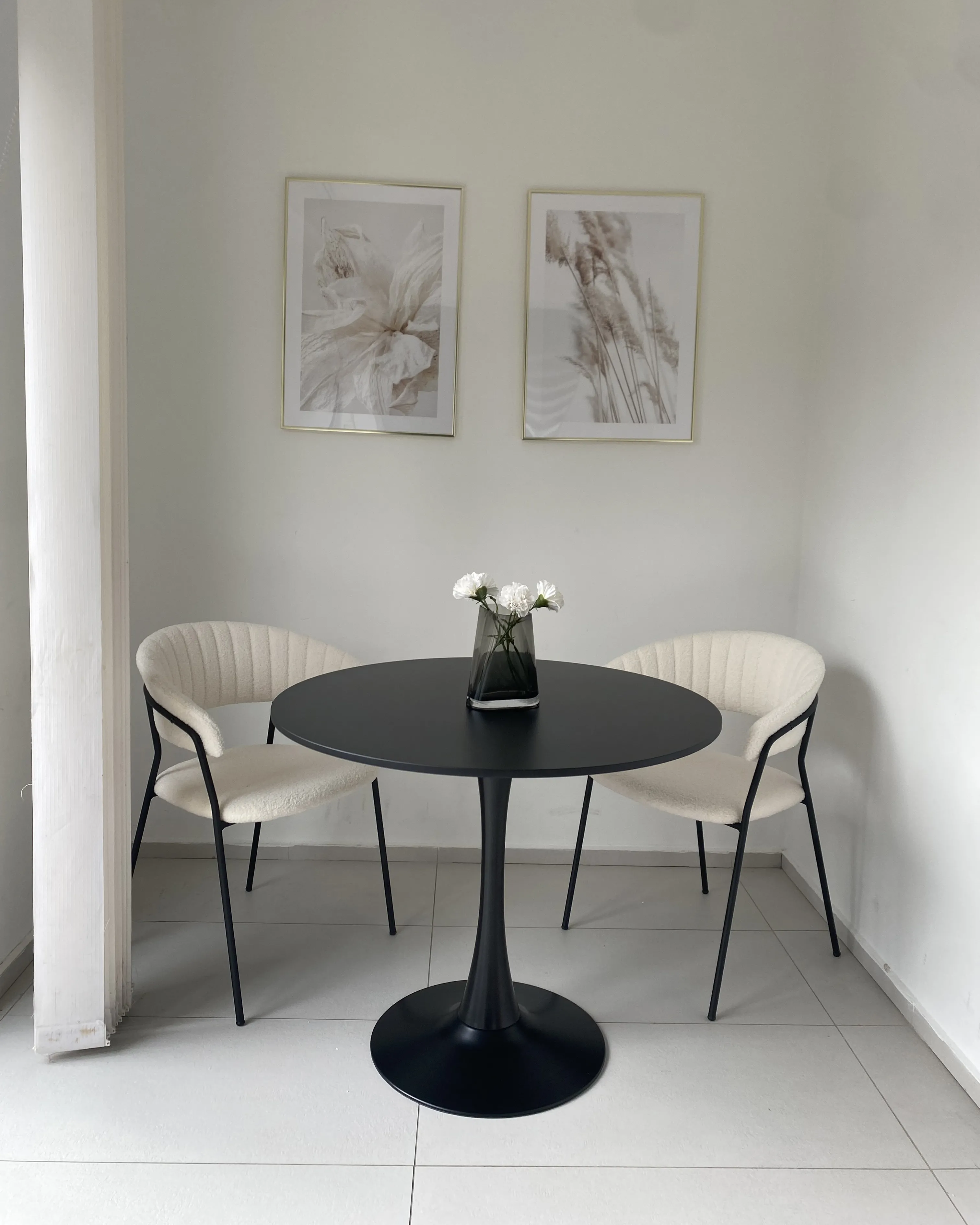 Bloemenvaas MITATA Glas 20 cm Grijs