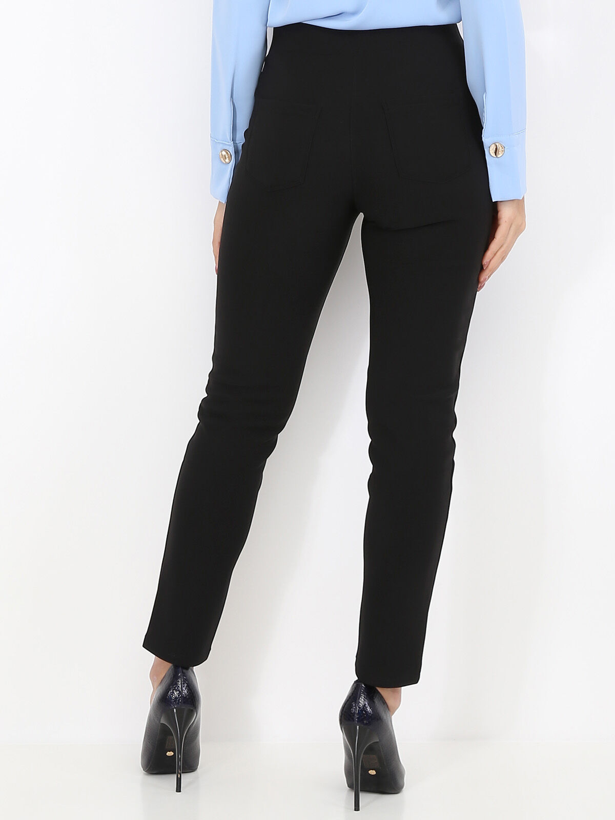 Pantalon slim style officier- Noir