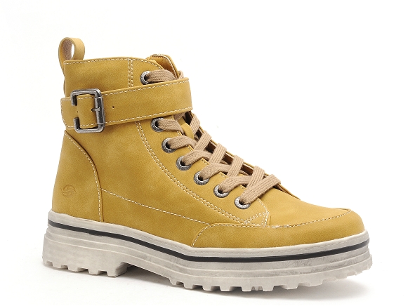 Dockers boots bottine plates femme 49vr301 jaune