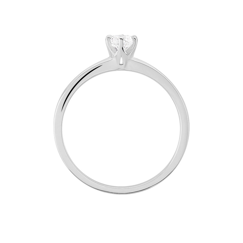 Bague Solitaire Natalia Or Blanc Diamant
