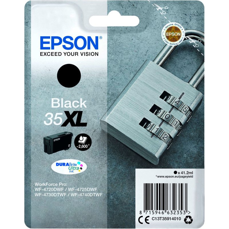 Epson 35XL cartouche haute capacité noire pour imprimante jet d'encre