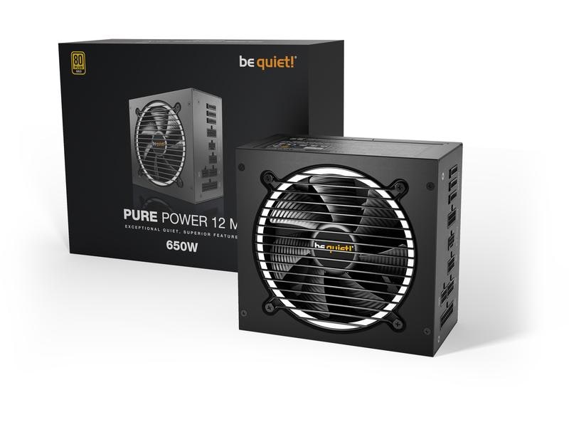 be quiet! Netzteil Pure Power 12 M 650 W Leises ATX-Netzteil mit 650 W Leistung und 80 Plus Gold Zertifizierung