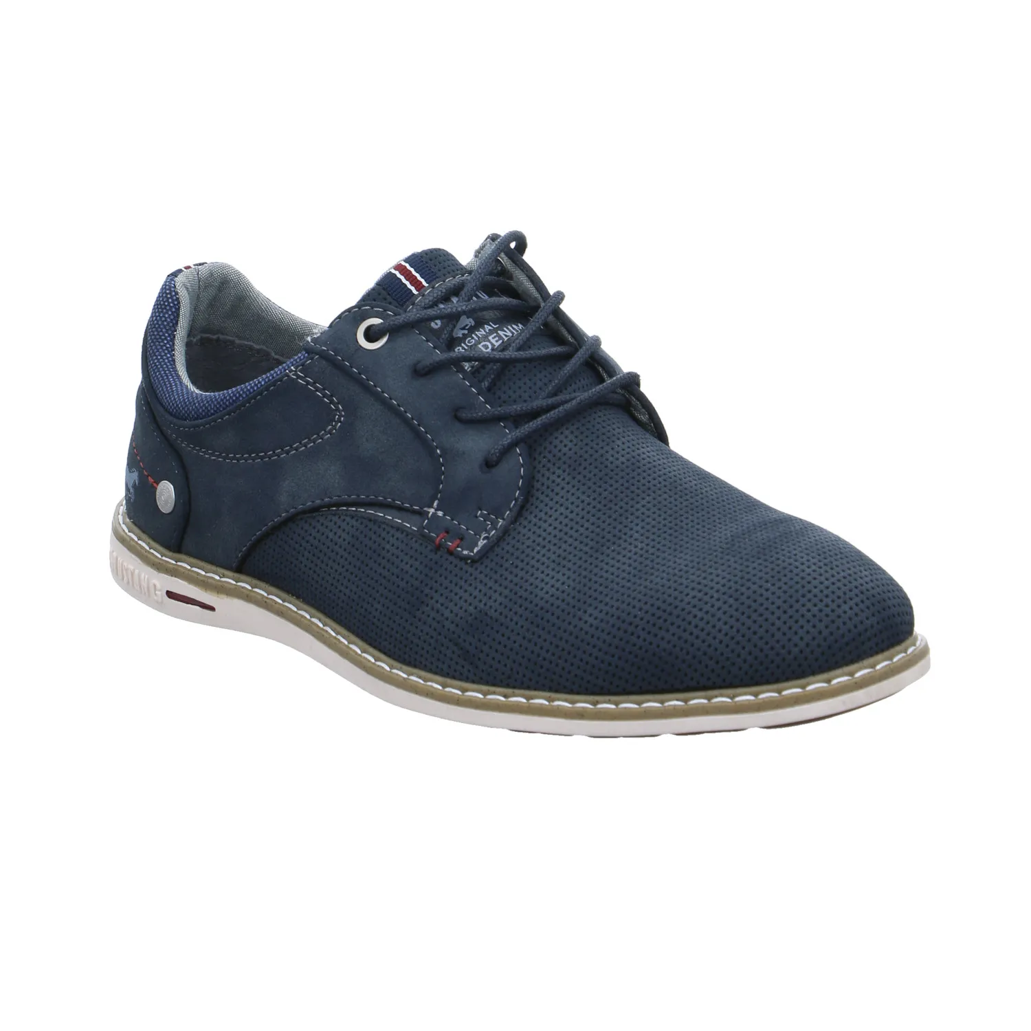 MUSTANG Halbschuh-City Blau Lederimitat
