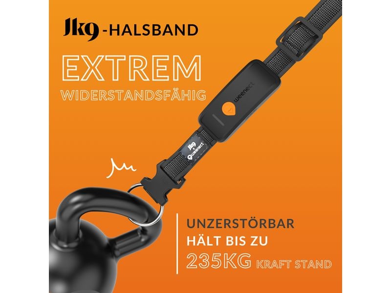 Weenect GPS-Tracker für Hunde XT mit Halsband schwarz Verstellbares Halsband mit Tracking-Funktion