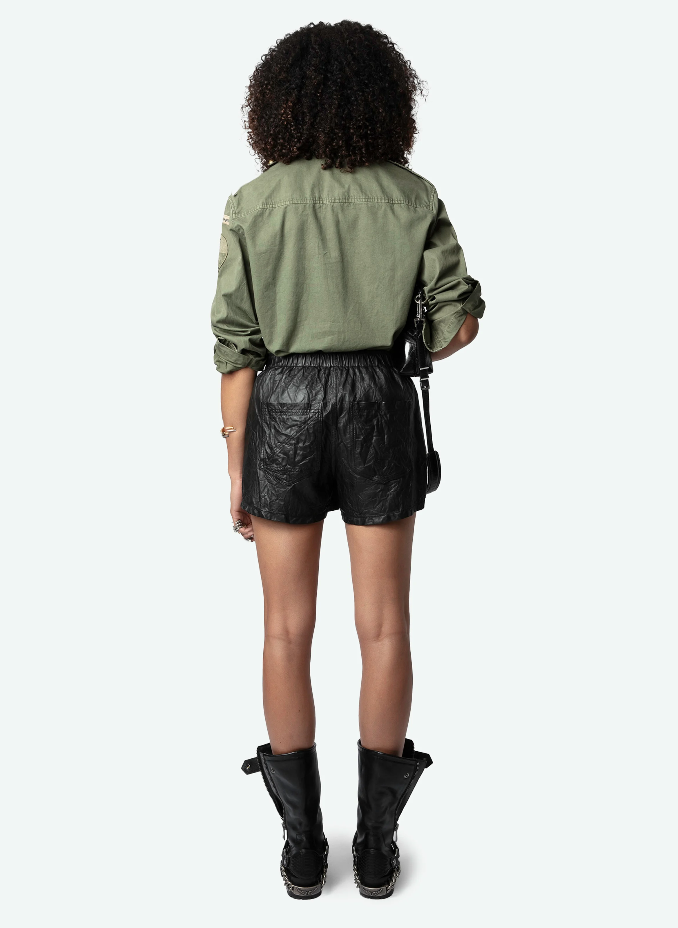 TASKAL - Chemise col classique en coton mélangé | Vert