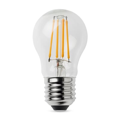 LED-Filament-Kugellampe E27, E 27 4,5 W, Klar