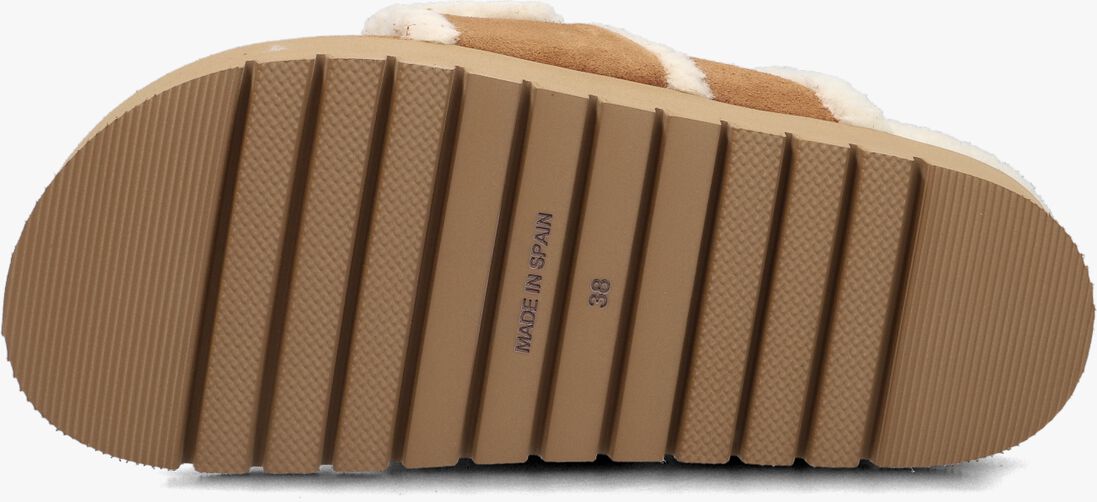 NUBIKK cognac nubikk pantoffels teddy chunky fur