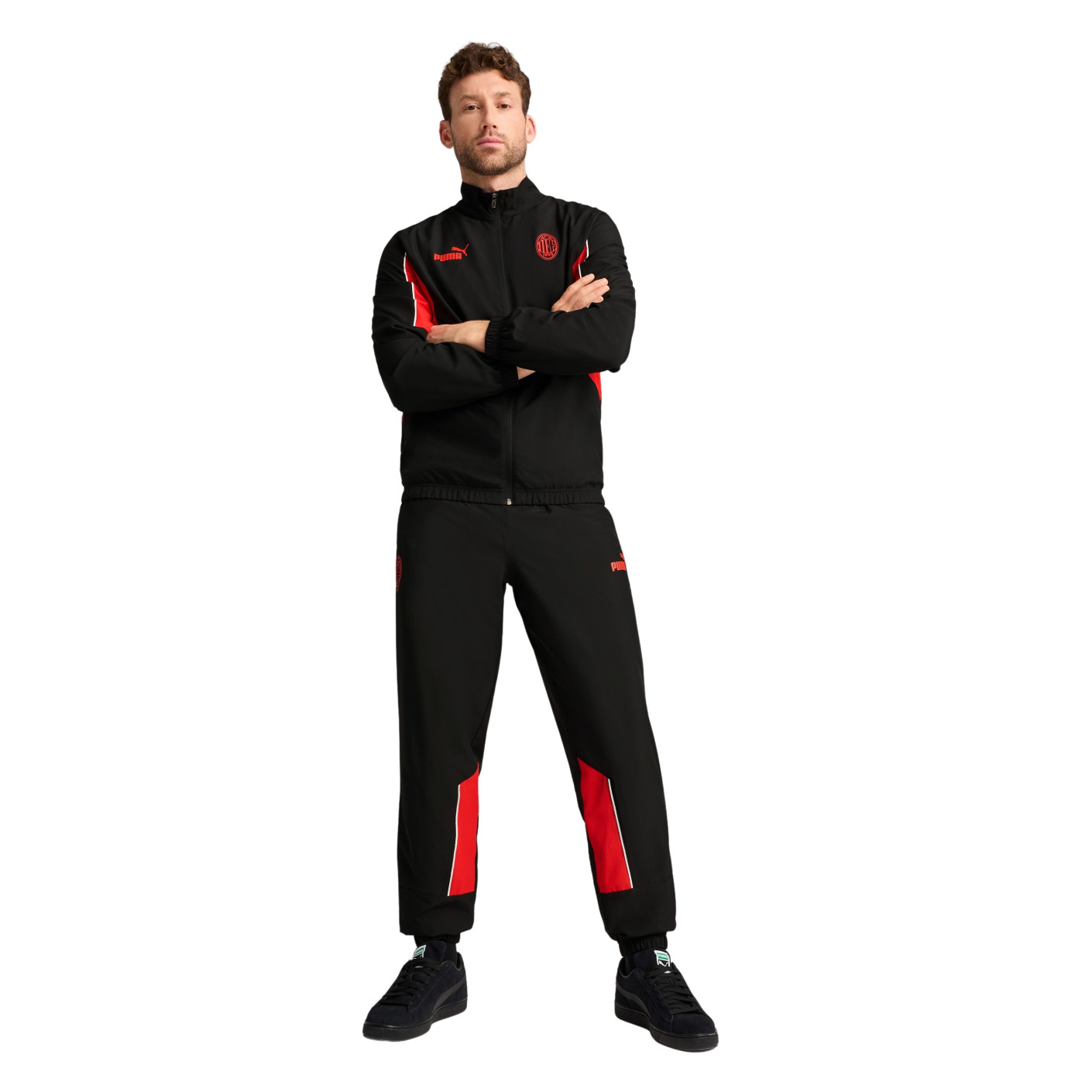 PUMA AC Milan FtblArchive Trainingsbroek 2024-2025 Zwart Rood