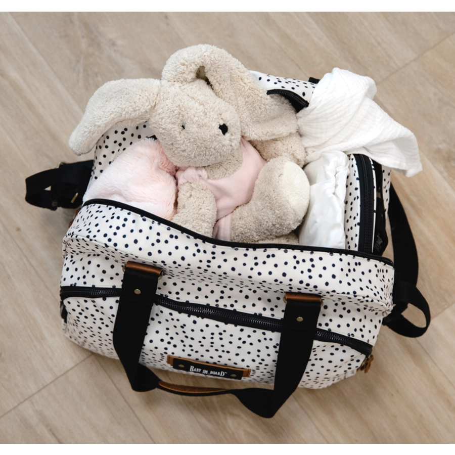 BABY ON BOARD Wickeltasche Urban Dots