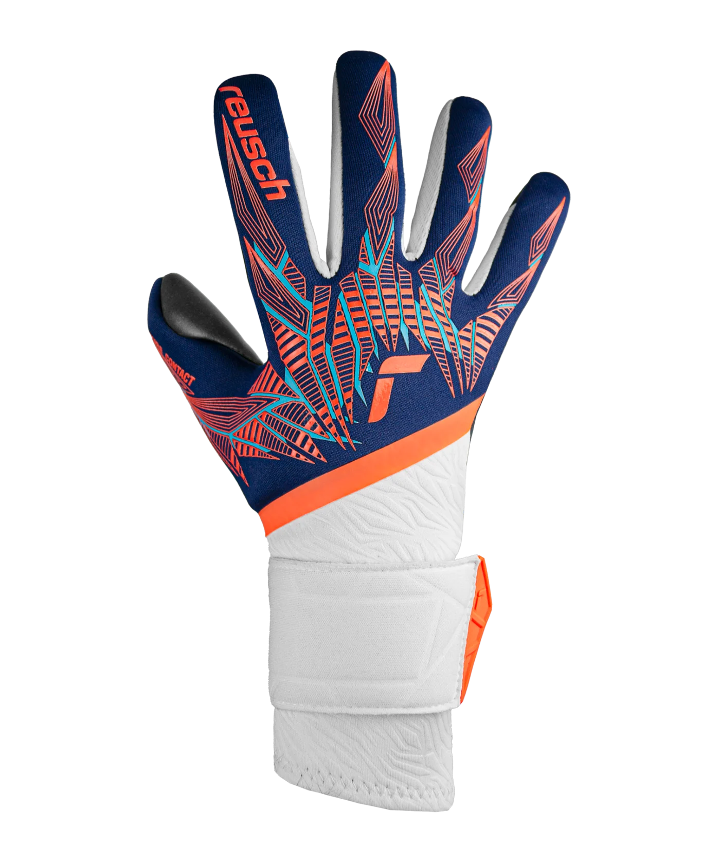 Reusch Pure Contact Gold TW-Handschuhe Night Spark 2024 Blau Orange Schwarz F4848