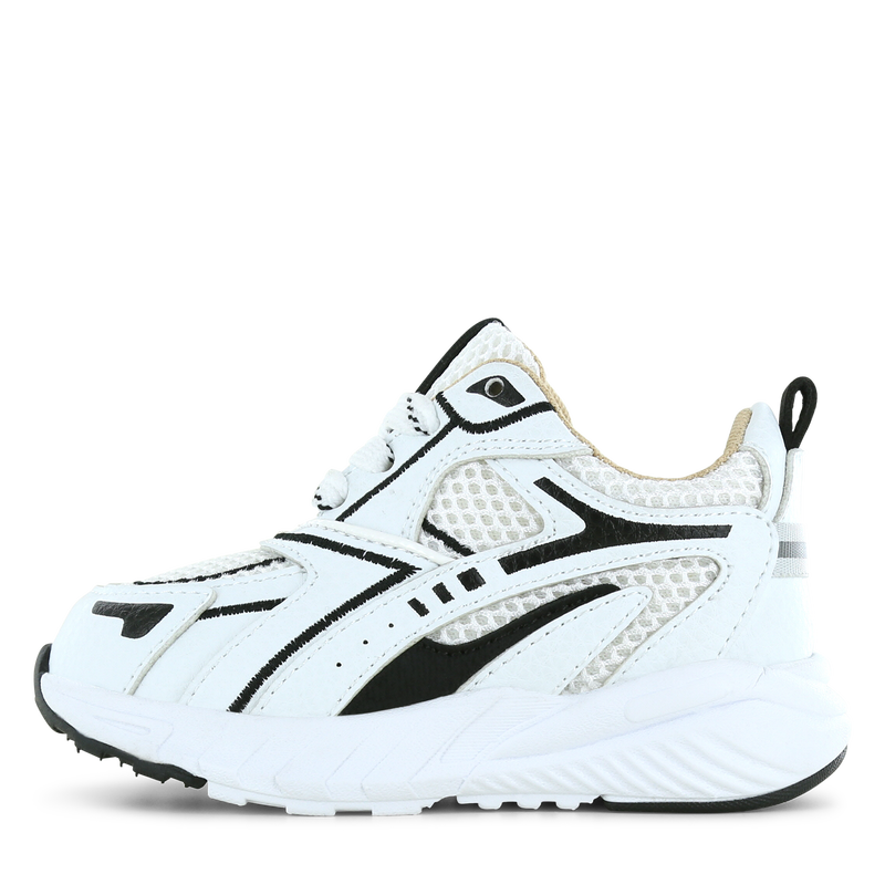 Shoesme sportief zwart-wit sneakertje Microleer | Uni schoenen