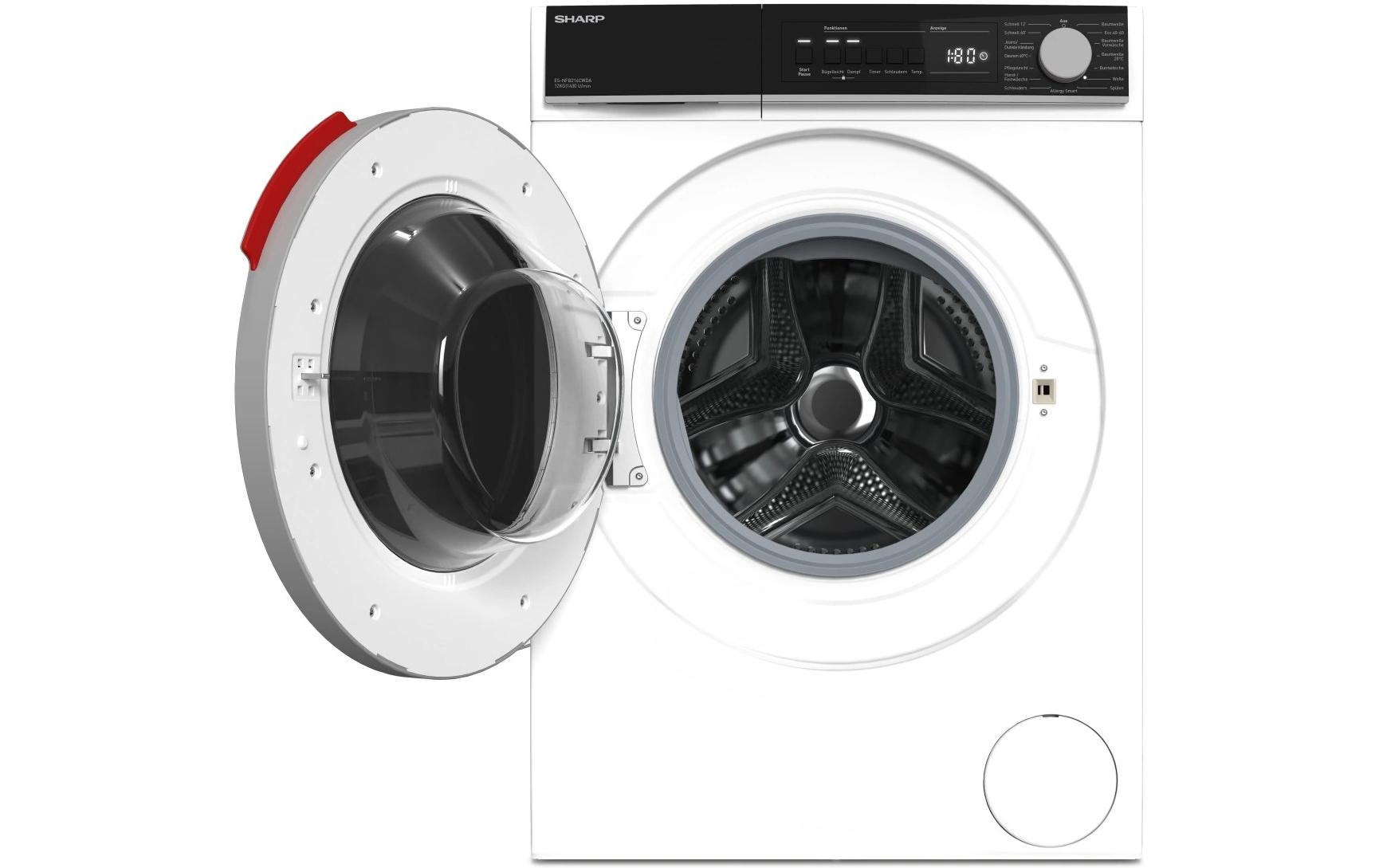 Waschmaschine ES-NFB214CWDA-DE Links<br>Frontloader mit 12 kg Ladekapazität