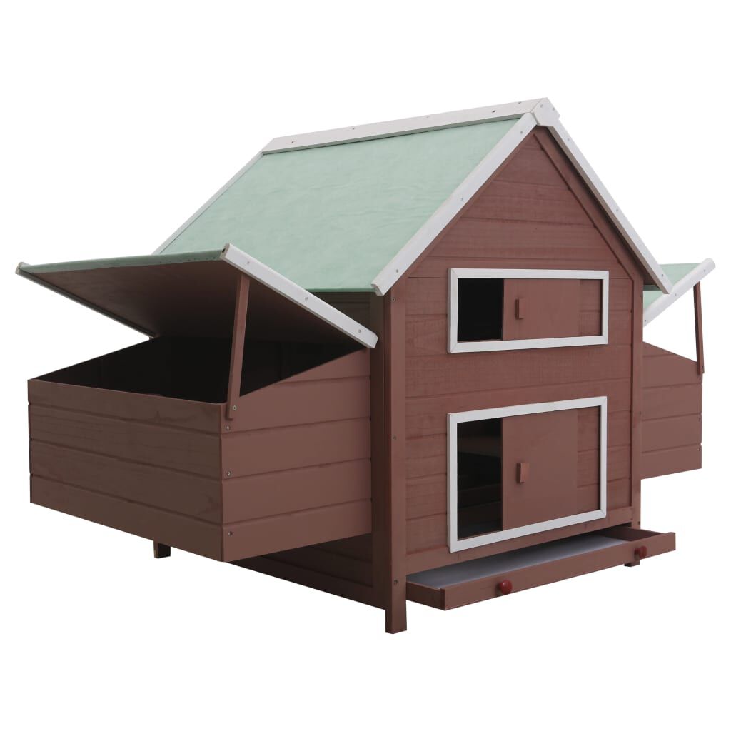vidaXL Kippenhok Bruin 157 x 97 x 110 cm Hout