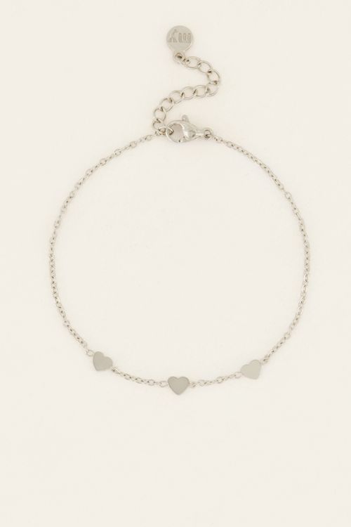 Graduation armband drie hartjes