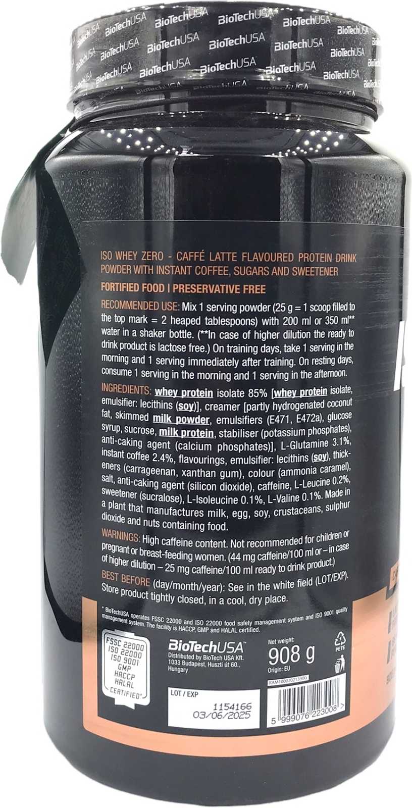 Biotech USA Iso Whey Zero 500g